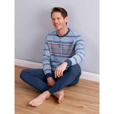 wäschepur men Schlafanzug bleu-dunkelblau-gestreift 48/50 male wäschepur men Schlafanzug bleu-dunkelblau-gestreift 48/50 male