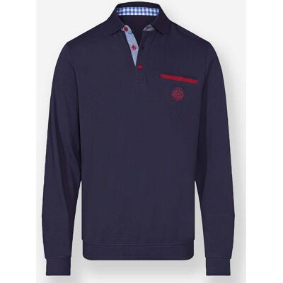 marco donati Langarm-Poloshirt marine-dunkelrot 64/66 male marco donati Langarm-Poloshirt marine-dunkelrot 64/66 male