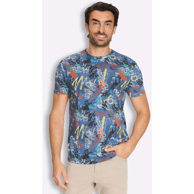 marco donati Kurzarmshirt mittelblau-bedruckt 44/46 male marco donati Kurzarmshirt mittelblau-bedruckt 44/46 male