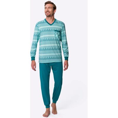 Witt Schlafanzug mint-aquapetrol-bedruckt 60/62 male Witt Schlafanzug mint-aquapetrol-bedruckt 60/62 male