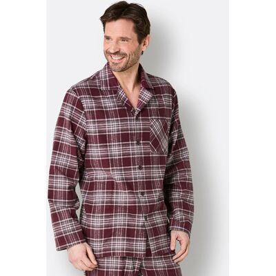 wäschepur men Schlafanzug-Shirt burgund-steingrau-kariert 48/50 male wäschepur men Schlafanzug-Shirt burgund-steingrau-kariert 48/50 male
