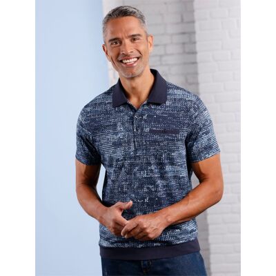 Witt Poloshirt marine-gemustert 52/54 male Witt Poloshirt marine-gemustert 52/54 male