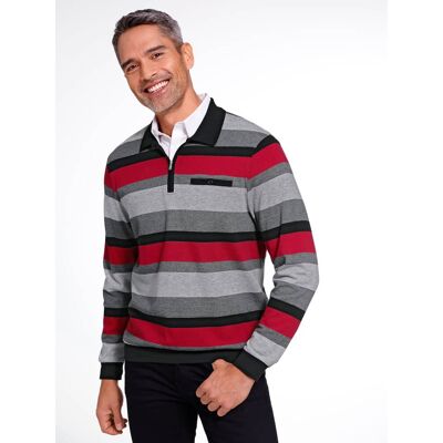 Witt Sweatshirt schwarz-rot-geringelt 44/46 male Witt Sweatshirt schwarz-rot-geringelt 44/46 male