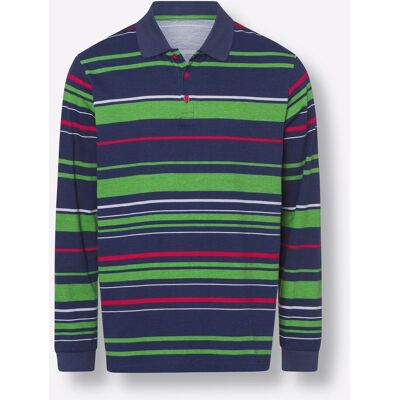 Witt Langarm-Poloshirt marine-apfel-geringelt 44/46 male Witt Langarm-Poloshirt marine-apfel-geringelt 44/46 male