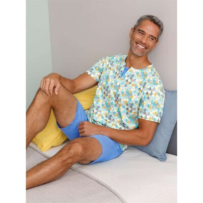 wäschepur men Shorty mittelblau-türkis-bedruckt 52/54 male wäschepur men Shorty mittelblau-türkis-bedruckt 52/54 male