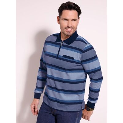 Witt Poloshirt marine-jeansblau-gestreift 52/54 male Witt Poloshirt marine-jeansblau-gestreift 52/54 male