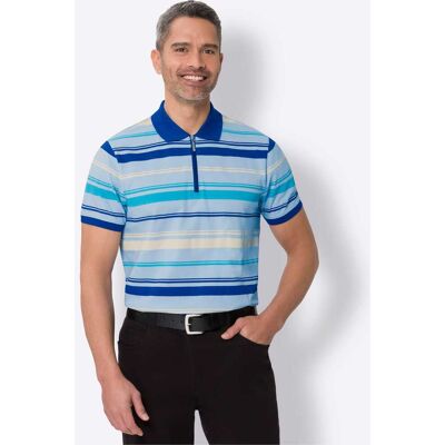 Witt Poloshirt eisblau-royalblau-geringelt 60/62 male Witt Poloshirt eisblau-royalblau-geringelt 60/62 male