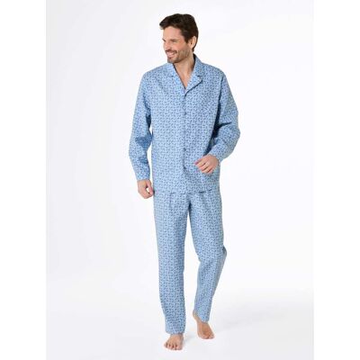 KINGsCLUB Schlafanzug hellblau-gemustert 48/50 male KINGsCLUB Schlafanzug hellblau-gemustert 48/50 male