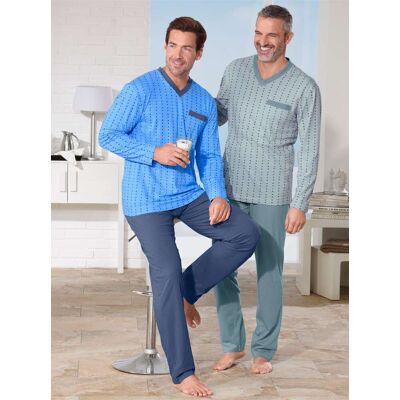 KINGsCLUB Schlafanzüge mint + blau 48/50 male KINGsCLUB Schlafanzüge mint + blau 48/50 male