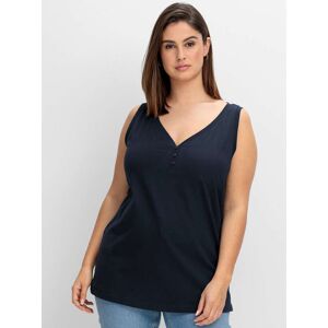 SHEEGO Große Größen Tanktop - Casual V-Ausschnitt Baumwolltop SHEEGO Große Größen Tanktop - Casual V-Ausschnitt Baumwolltop