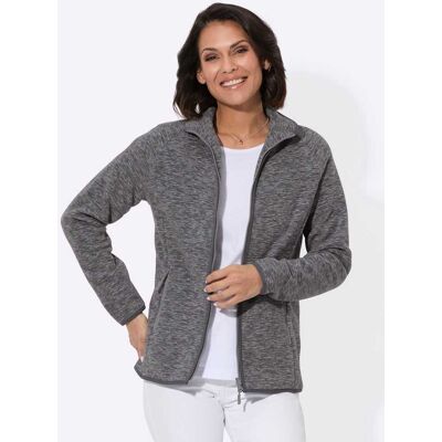 Witt Fleecejacke steingrau-anthrazit-bedruckt 36 female Witt Fleecejacke steingrau-anthrazit-bedruckt 36 female