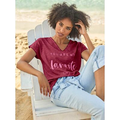 heine Print-Shirt bordeaux 50 female heine Print-Shirt bordeaux 50 female