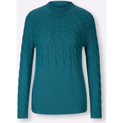 heine Stehkragenpullover aquapetrol 42 female heine Stehkragenpullover aquapetrol 42 female
