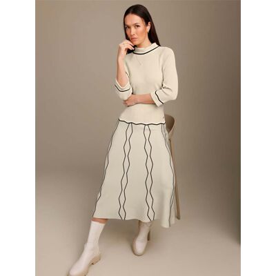 CREATION L PREMIUM Rollkragenpullover champagner-schwarz 50 female CREATION L PREMIUM Rollkragenpullover champagner-schwarz 50 female