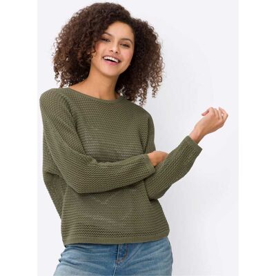 heine Ajourpullover khaki 38 female heine Ajourpullover khaki 38 female