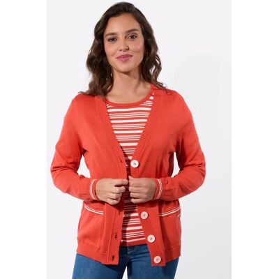 Witt Twin-Set terra-ecru-geringelt 38 female Witt Twin-Set terra-ecru-geringelt 38 female