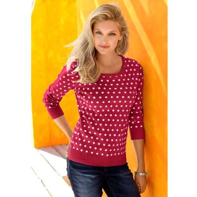 Witt Strickpullover rot-weiß-getupft 46 female Witt Strickpullover rot-weiß-getupft 46 female