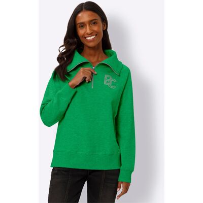 HEINE 50 - Grünes meliertes Sweatshirt HEINE 50 - Grünes meliertes Sweatshirt