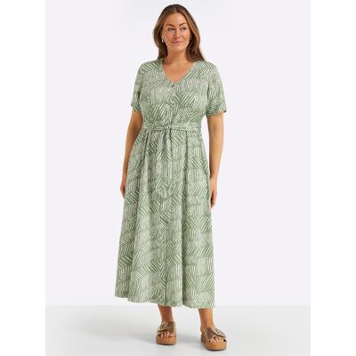 sheego Maxikleid eucalyptus-ecru-bedruckt 56 female sheego Maxikleid eucalyptus-ecru-bedruckt 56 female