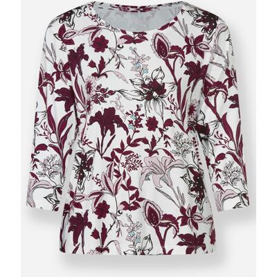 Witt Print-Shirt ecru-burgund-bedruckt 50 female Witt Print-Shirt ecru-burgund-bedruckt 50 female