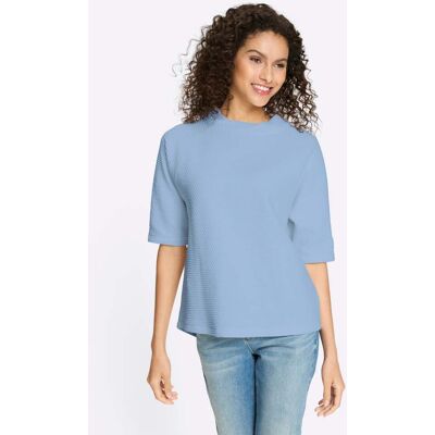 heine Stehkragenshirt eisblau 50 female heine Stehkragenshirt eisblau 50 female