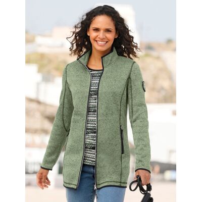 Witt Strickfleecejacke eucalyptus-schwarz-gemustert 52 female Witt Strickfleecejacke eucalyptus-schwarz-gemustert 52 female