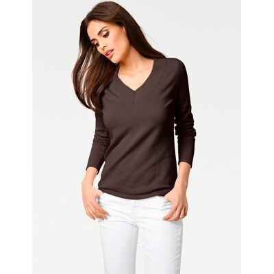 heine V-Ausschnitt-Pullover schokobraun 42 female heine V-Ausschnitt-Pullover schokobraun 42 female