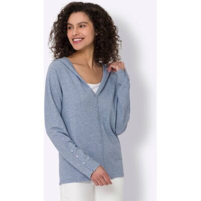heine Kapuzenstrickjacke bleu-meliert 38 female heine Kapuzenstrickjacke bleu-meliert 38 female