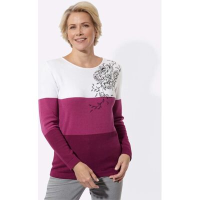 Witt Langarm-Pullover malve-ecru-gemustert 38 female Witt Langarm-Pullover malve-ecru-gemustert 38 female