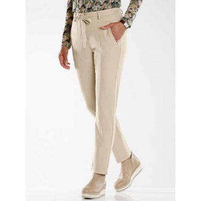 INSPIRATIONEN Bequeme Passform Beige Jersey Hose - Hosen INSPIRATIONEN Bequeme Passform Beige Jersey Hose - Hosen