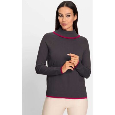 heine Feinstrickpullover anthrazit-pink 40 female heine Feinstrickpullover anthrazit-pink 40 female