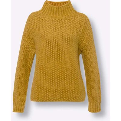 heine Stehkragenpullover ocker-meliert 34 female heine Stehkragenpullover ocker-meliert 34 female