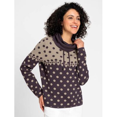 Witt Jacquard-Pullover aubergine-beige-meliert 36 female Witt Jacquard-Pullover aubergine-beige-meliert 36 female