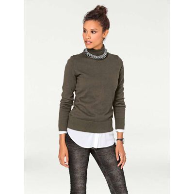 heine Rollkragenpullover oliv 42 female heine Rollkragenpullover oliv 42 female