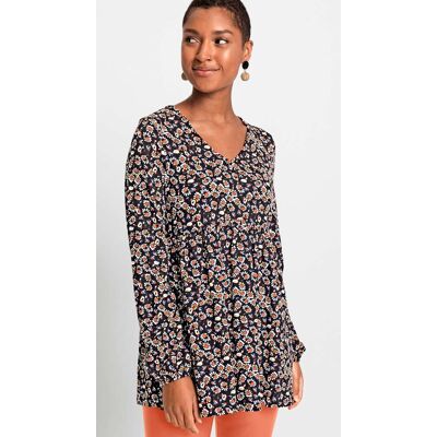 Witt Tunikashirt schwarz-papaya-bedruckt 38 female Witt Tunikashirt schwarz-papaya-bedruckt 38 female
