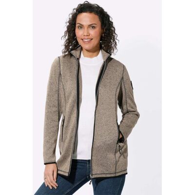 Witt Strickfleecejacke sesam-schwarz-gemustert 44 female Witt Strickfleecejacke sesam-schwarz-gemustert 44 female