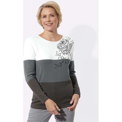 Witt Langarm-Pullover anthrazit-ecru-gemustert 40 female Witt Langarm-Pullover anthrazit-ecru-gemustert 40 female