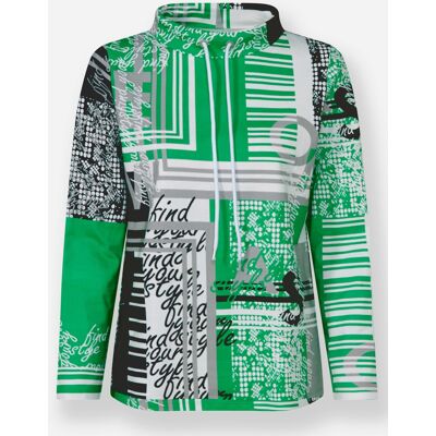 Witt Sweatshirt grasgrün-weiß-bedruckt 36 female Witt Sweatshirt grasgrün-weiß-bedruckt 36 female