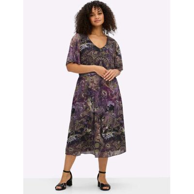 sheego by Joe Browns Druckkleid lila-magenta-gemustert 52 female sheego by Joe Browns Druckkleid lila-magenta-gemustert 52 female