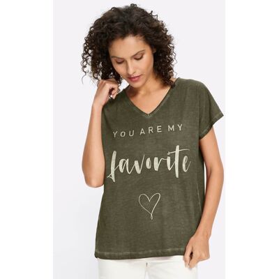 heine Print-Shirt khaki 50 female heine Print-Shirt khaki 50 female
