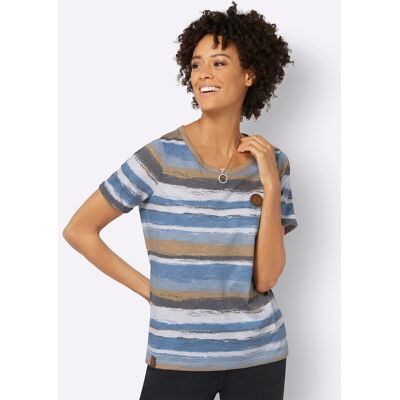 Witt Streifenshirt mittelblau-camel-bedruckt 36 female Witt Streifenshirt mittelblau-camel-bedruckt 36 female