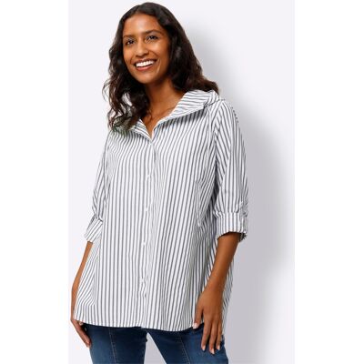 heine Gestreifte Bluse khaki-ecru-gestreift 38 female heine Gestreifte Bluse khaki-ecru-gestreift 38 female