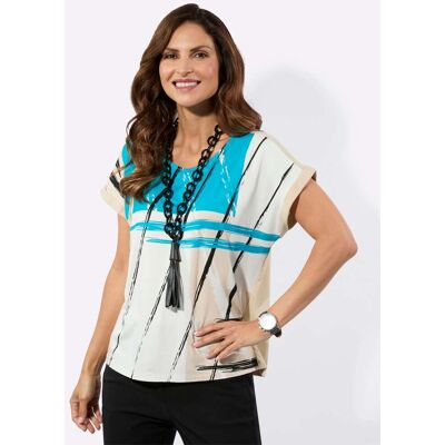 Witt Print-Shirt türkis-sand-bedruckt 42 female Witt Print-Shirt türkis-sand-bedruckt 42 female