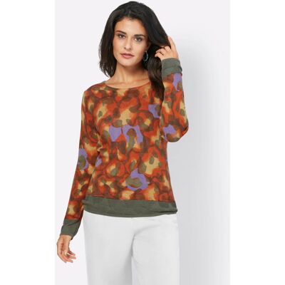 Witt Jacquard-Pullover khaki-gemustert 38 female Witt Jacquard-Pullover khaki-gemustert 38 female