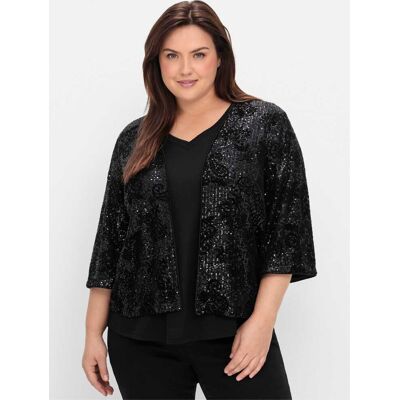 sheego Blusenjacke schwarz 56 female sheego Blusenjacke schwarz 56 female