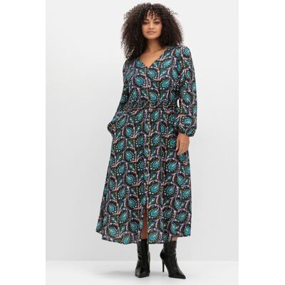 sheego by Joe Browns Maxikleid schwarz-gemustert 46 female sheego by Joe Browns Maxikleid schwarz-gemustert 46 female