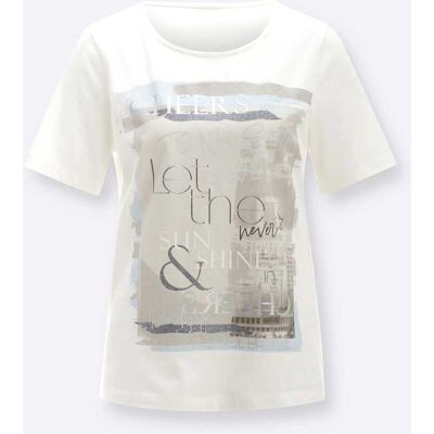 Witt Kurzarmshirt ecru-steingrau 52 female Witt Kurzarmshirt ecru-steingrau 52 female