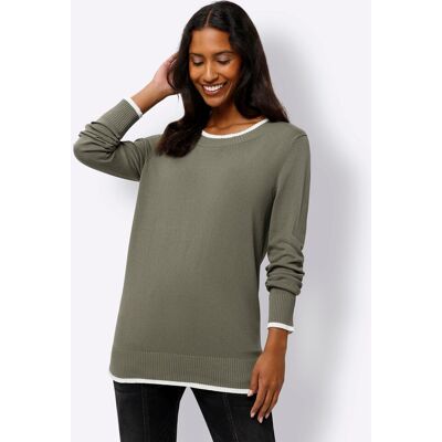 heine Feinstrickpullover khaki 46 female heine Feinstrickpullover khaki 46 female