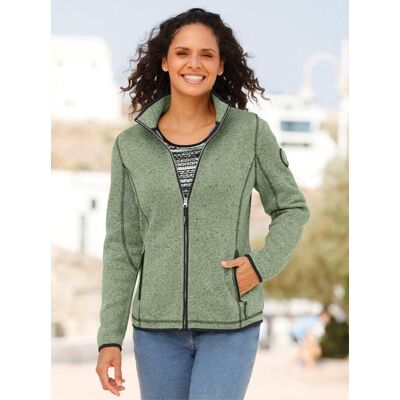 Witt Strickfleecejacke eucalyptus-schwarz-gemustert 36 female Witt Strickfleecejacke eucalyptus-schwarz-gemustert 36 female