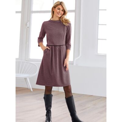 heine Jerseykleid schwarz-altrosa-gemustert 34 female heine Jerseykleid schwarz-altrosa-gemustert 34 female